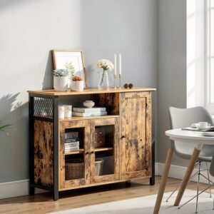 VASAGLE Sideboard with 3 doors, kitchen cabinet, storage cabinet