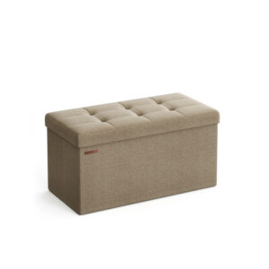 SONGMICS b?nk med opbevaringsplads, sort