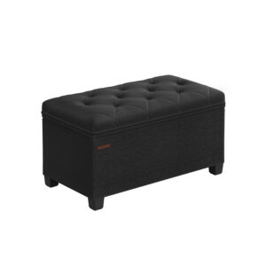 SONGMICS skammel med opbevaringsplads 40 x 76 x 40 cm bl?k sort