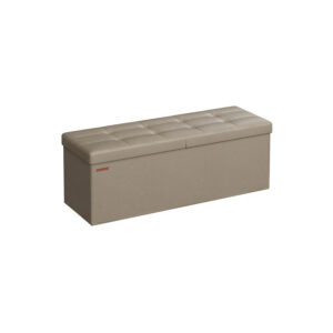 SONGMICS foldbar b?nk 120 liter 38 x 110 x 38 cm kamelbrun