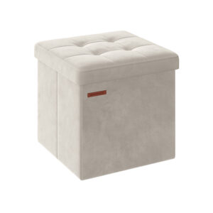 SONGMICS b?nk med opbevaringsplads i velour 38 x 38 x 38 cm