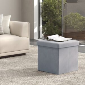 SONGMICS skammel med opbevaringsplads, lille fodskammel, b?nk