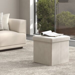 SONGMICS skammel med opbevaringsplads, lille fodskammel, b?nk