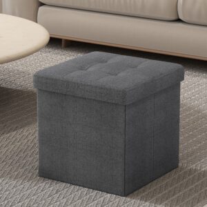 SONGMICS Lille siddekube  M?rkegr?