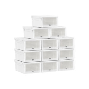 SONGMICS kenkälaatikot, valkoiset