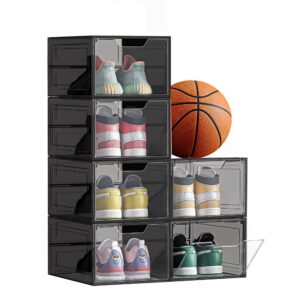 SONGMICS Gennemsigtig sort skokasse