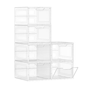 SONGMICS Gennemsigtig hvid skokasse