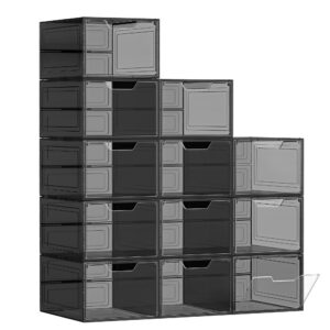 SONGMICS Gennemsigtig sort skokasse