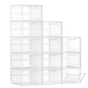 SONGMICS Gennemsigtig hvid skokasse