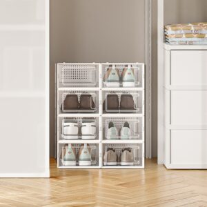 SONGMICS kenkälaatikot, 8 kpl:n sarja, muoviset kenkäorganisaattorit