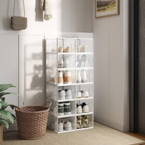 SONGMICS kenkälaatikot, 12 kpl:n sarja, muoviset kenkäorganisaattorit