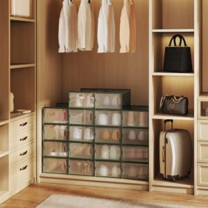 SONGMICS kenkälaatikot, 18 kpl:n sarja, muoviset kenkäorganisaattorit