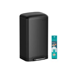 SONGMICS poljettava roskakori sisäkorilla, musta