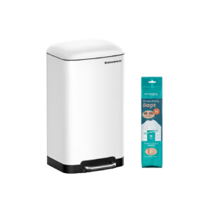 SONGMICS 30 L white trash can