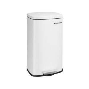 SONGMICS 30 L trash can for the kitchen, white