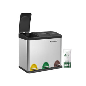 SONGMICS affaldssorteringsbeholder 24 liter (3 x 8 l)