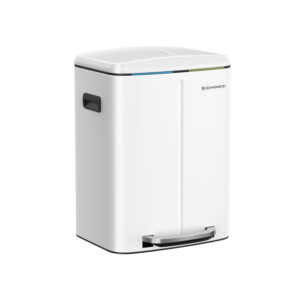 SONGMICS 40-liter trash can (2 x 20 L) White