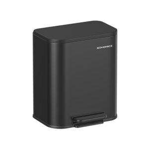 SONGMICS 20-liter trash can with lid, ink black