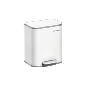 SONGMICS 20-liter trash can with lid, cloud white