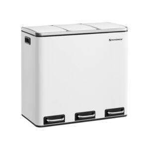 SONGMICS Kitchen Trash Can 3 x 18 L