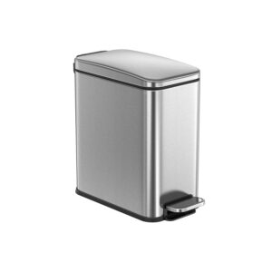 SONGMICS 10-liter cosmetic bin with lid, silver