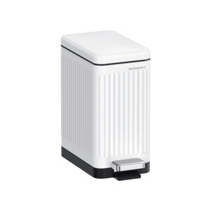 SONGMICS 10-liter cosmetic bin with lid, cloud white