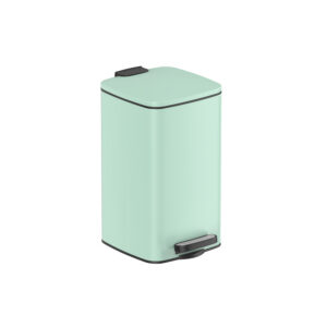 SONGMICS 8-liter cosmetic bin with lid, mint green steel