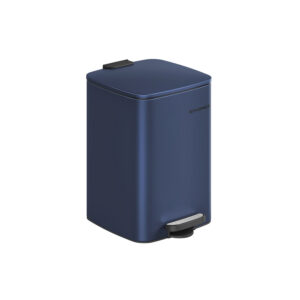 SONGMICS 20-liter steel trash can, midnight blue