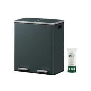 SONGMICS 60-liter trash can (2 x 30 L) Gray