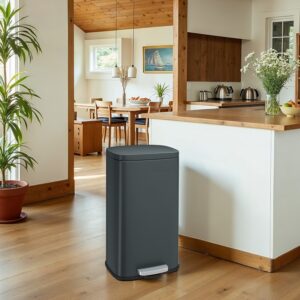 SONGMICS Kitchen Trash Can, 30 Liters, Waste Bin