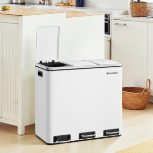 SONGMICS kitchen trash can 3 x 18 L