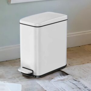 SONGMICS 5-liter cosmetic bucket with lid, white