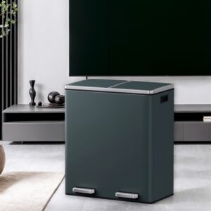 SONGMICS skraldespand, 2 x 30 liter, 2 rum