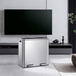 SONGMICS skraldespand, 2 x 30 liter, 2 rum