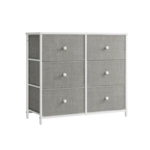 SONGMICS chest of drawers 6 fabric drawers with metal frame organizer