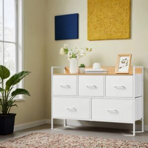 SONGMICS SONGMICS Kommode, skab, 5 stofskuffer med h?ndtag