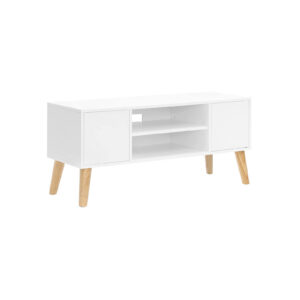 VASAGLE TV stand living room white-natural color