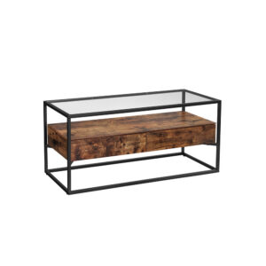 VASAGLE TV table vintage brown-black
