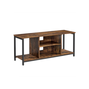 VASAGLE TV-skåp med öppna fack 40 x 120 x 50 cm vintagebrun-svart