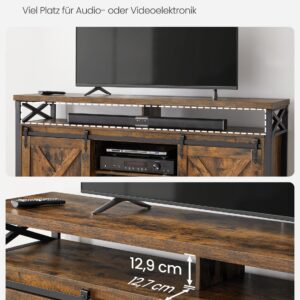 VASAGLE TV-skab Landlig stil Vintagebrun-sort