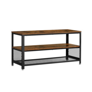 VASAGLE TV-reol i industrielt design med 3 hylder