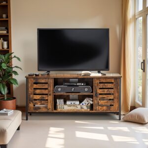 VASAGLE TV lowboard with 2 cabinets and 2 shelves