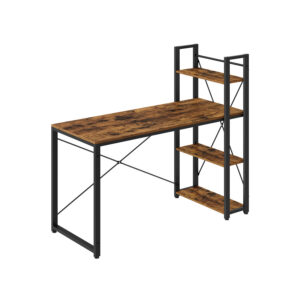 VASAGLE-tietokonepöytä hyllyillä oikealla tai vasemmalla