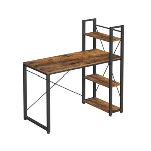 VASAGLE skrivbord 120 cm långt vintagebrunt-svart