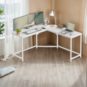 VASAGLE L-shaped desk, gaming table, corner desk