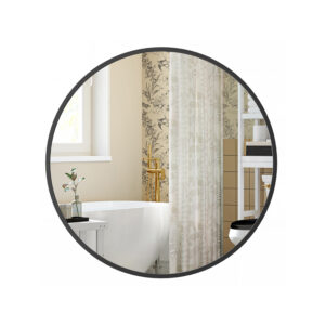 SONGMICS Väggspegel modern enkel montering bläck svart