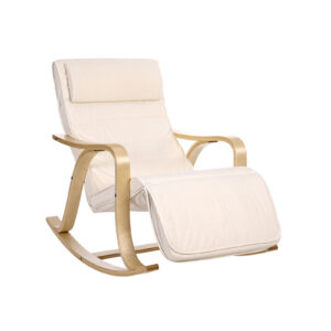 SONGMICS birch wood rocking chair