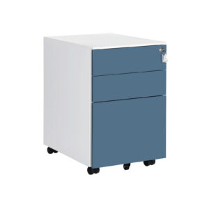 SONGMICS afl?selig rullecontainer hvid-bl?