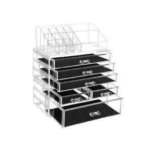 SONGMICS Makeup Organizer transparent