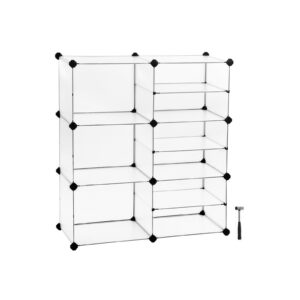 SONGMICS DIY-pistokehysjärjestelmä 9 lokeroa Valkoinen